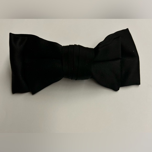 New French Clip Talbots Barrette Black Bow made in France - Picture 1 of 16